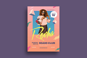 90's Music Dj Party Flyer, a Flyer Template by Guuver