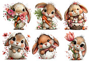 whimsical easter bunny clipart, an Illustration by Designworld (Thumbnail 3 of 4)