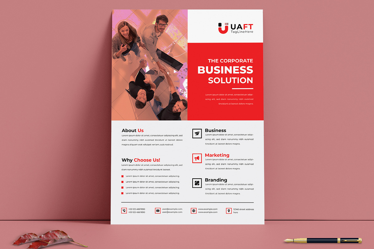 Corporate Business Solution Flyer, a Flyer Template by MightyDesign (Photo 1 of 8)