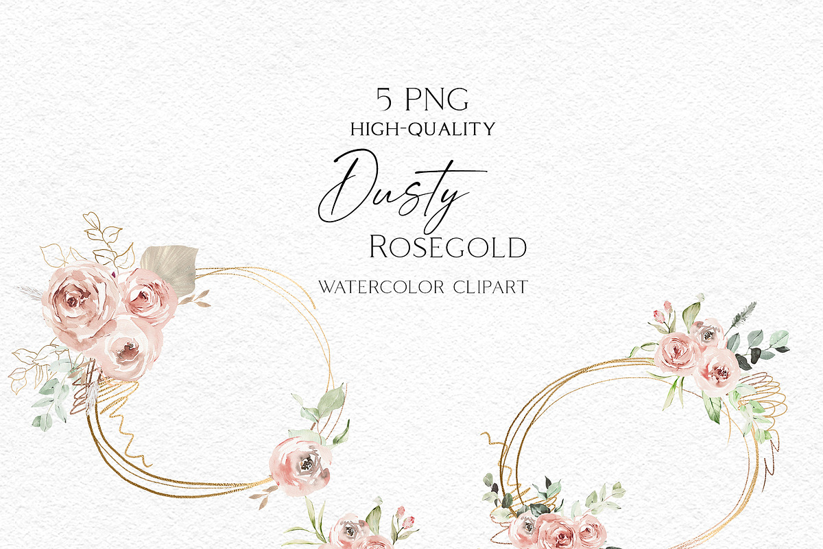 Dusty Roses Boho Watercolor, an Object Illustration by Olga Koelsch (Photo 9 of 13)