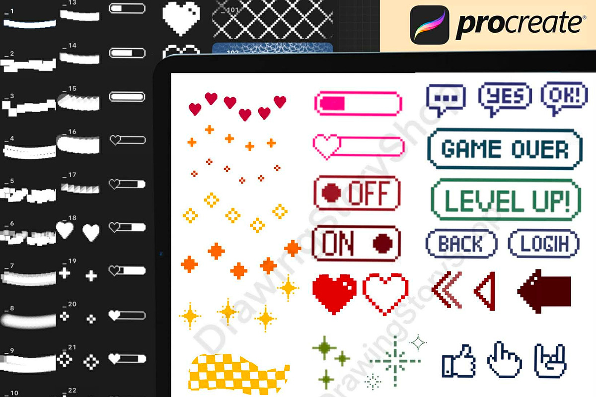 135 Procreate Pixel Art Brushes, a Brush Add-On by DrawingStoryShop (Photo 4 of 6)