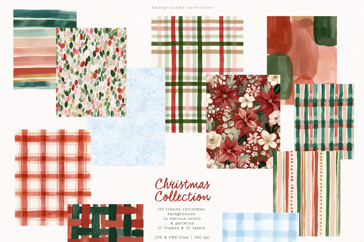 Christmas Backgrounds Frames Labels, a Background Graphic by PeDe Designs (Photo 12 of 16)