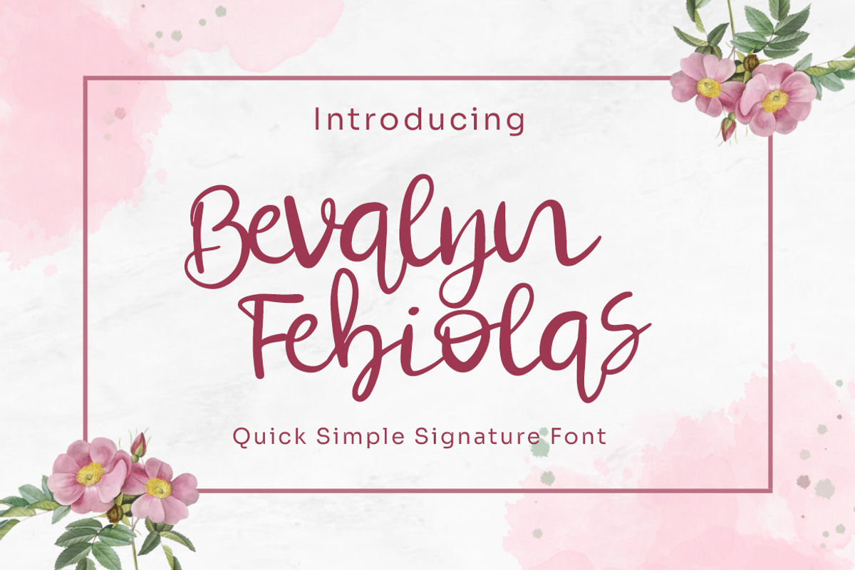 Bevalyn Febiolas - Signature Font, a Script Font by Dhabee (Photo 1 of 9)