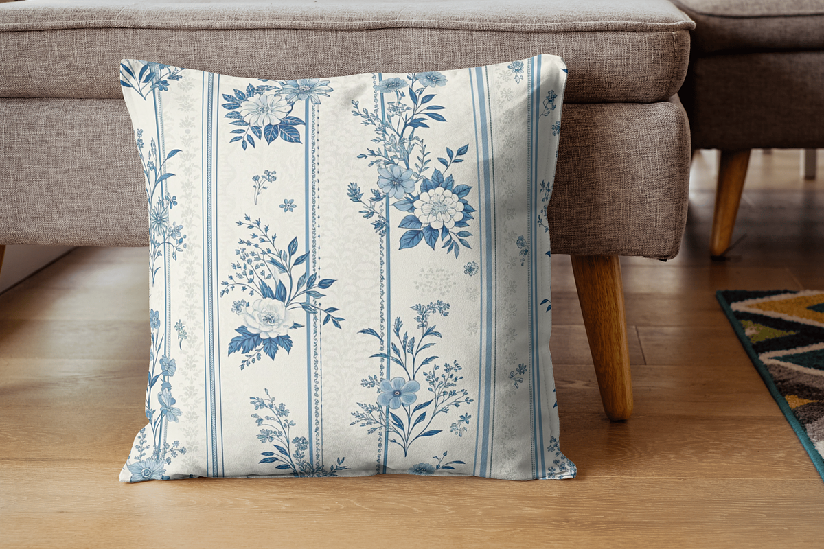 Tiny Blue Toile De Jouy Pattern, a Pattern Graphic by FloridPrintables (Photo 9 of 9)