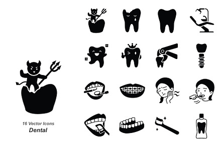 Dental vector icons