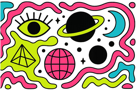 Colorful abstract vector, an Illustration by ZinetroN