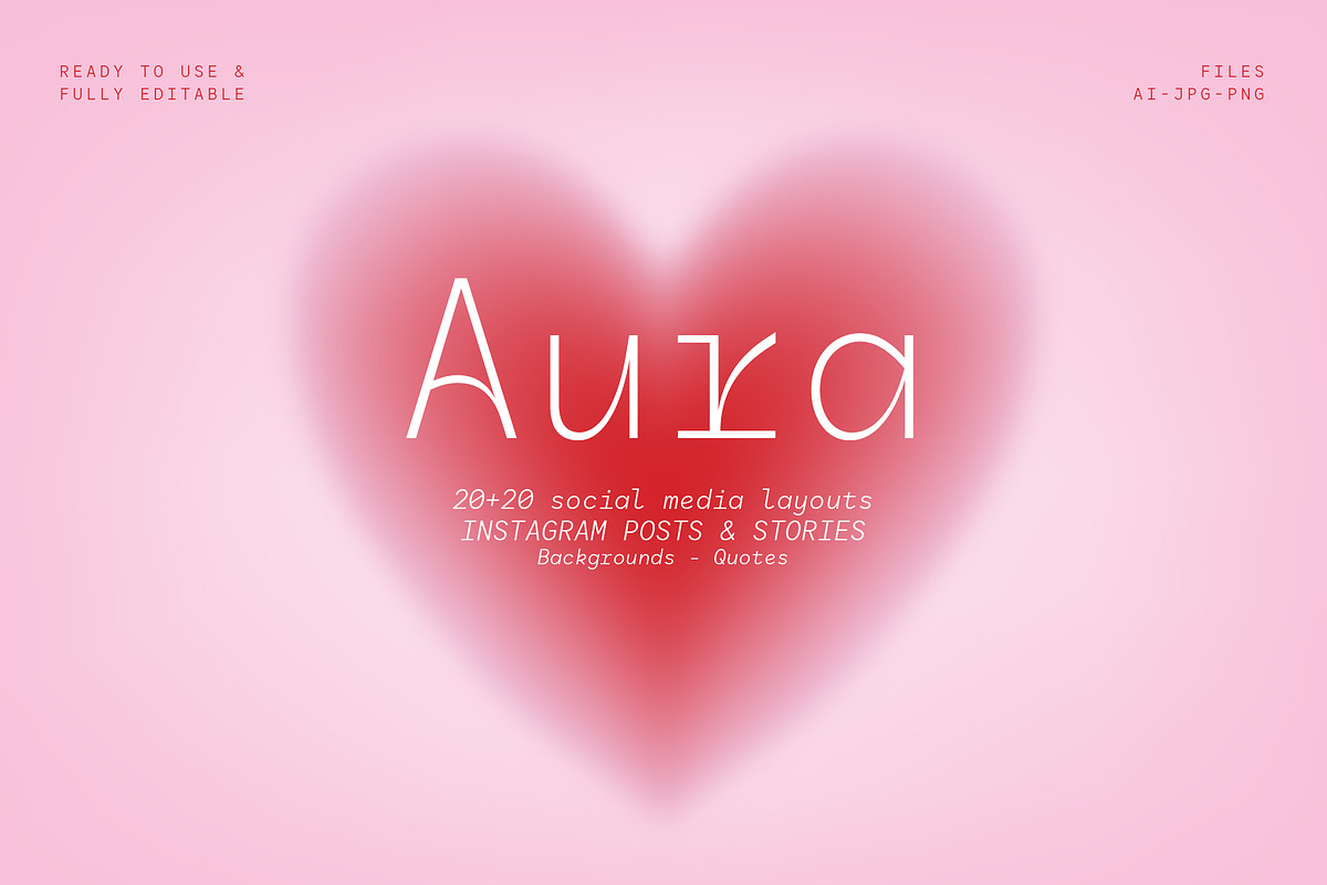 Aura | Instagram Post & Stories, a Social Media Template by funderful (Photo 1 of 15)