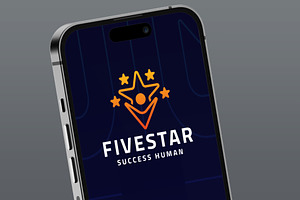 Five Star - Success Human Logo, a Branding & Logo Template by Design_Planet