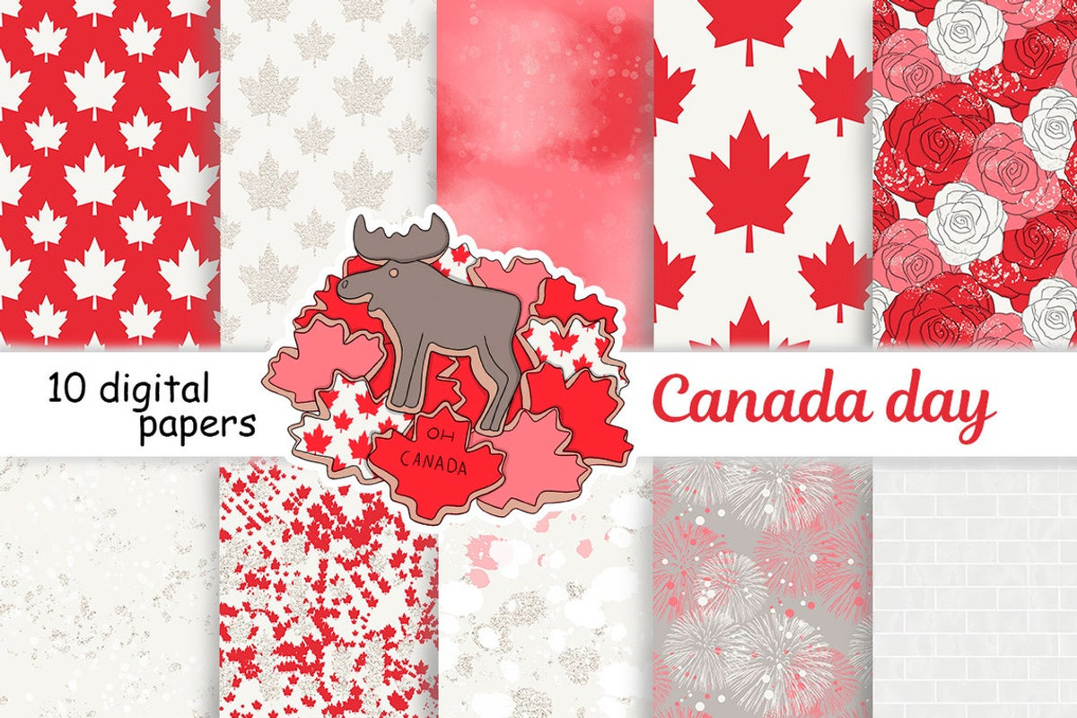 Canada Day Pattern, a Pattern Graphic by GlamArtZhanna (Photo 1 of 3)