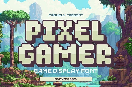 Pixel Gamer, a Symbol Font by Ditatype