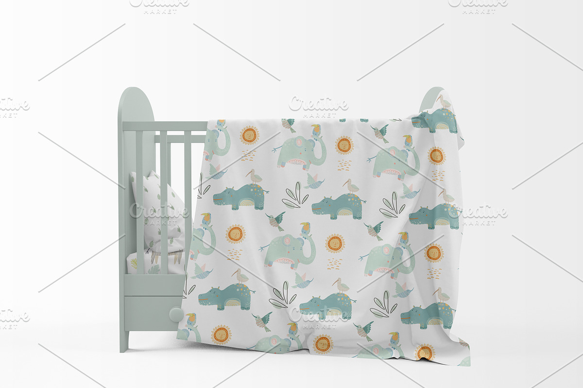 Tiny Jungle set. Zoo pattern, a Pattern Graphic by Lineli (Photo 3 of 12)