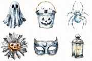 Silver Halloween Clipart, an Illustration by OK Design (Thumbnail 3 of 5)