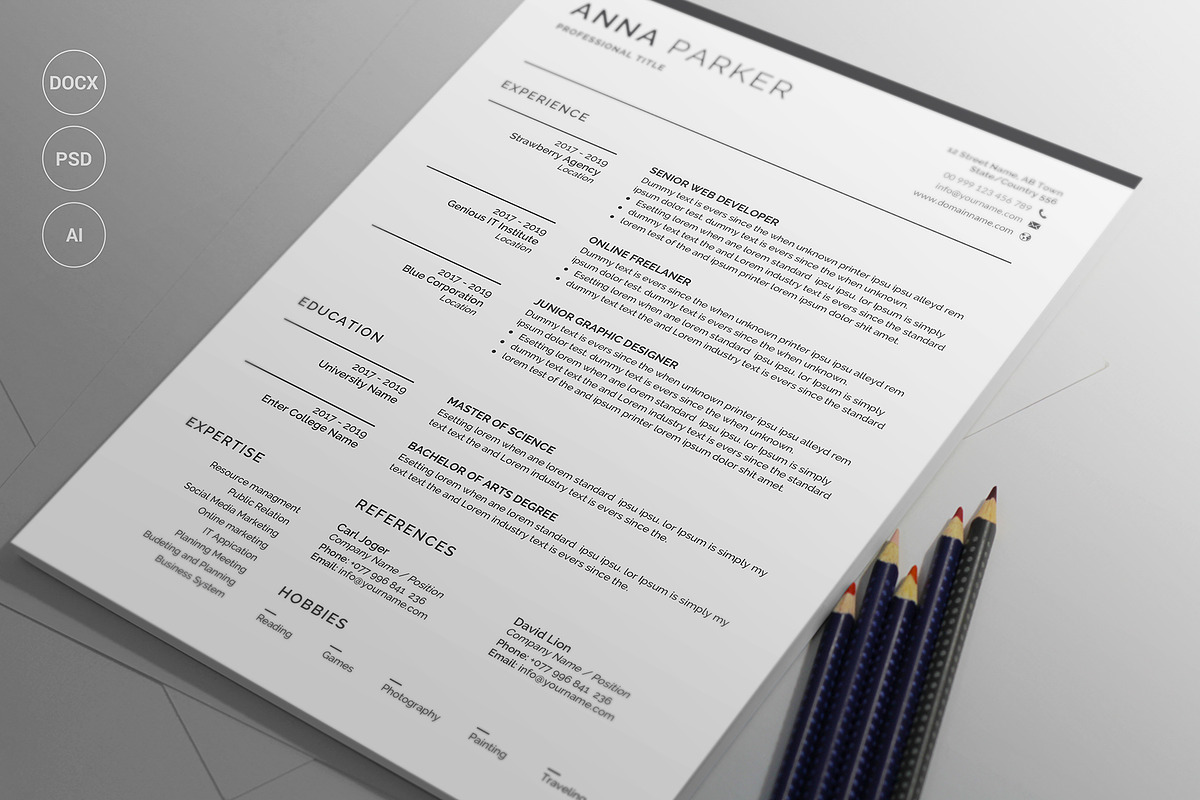 Resume/CV, a Resume Template by Creatune (Photo 1 of 4)