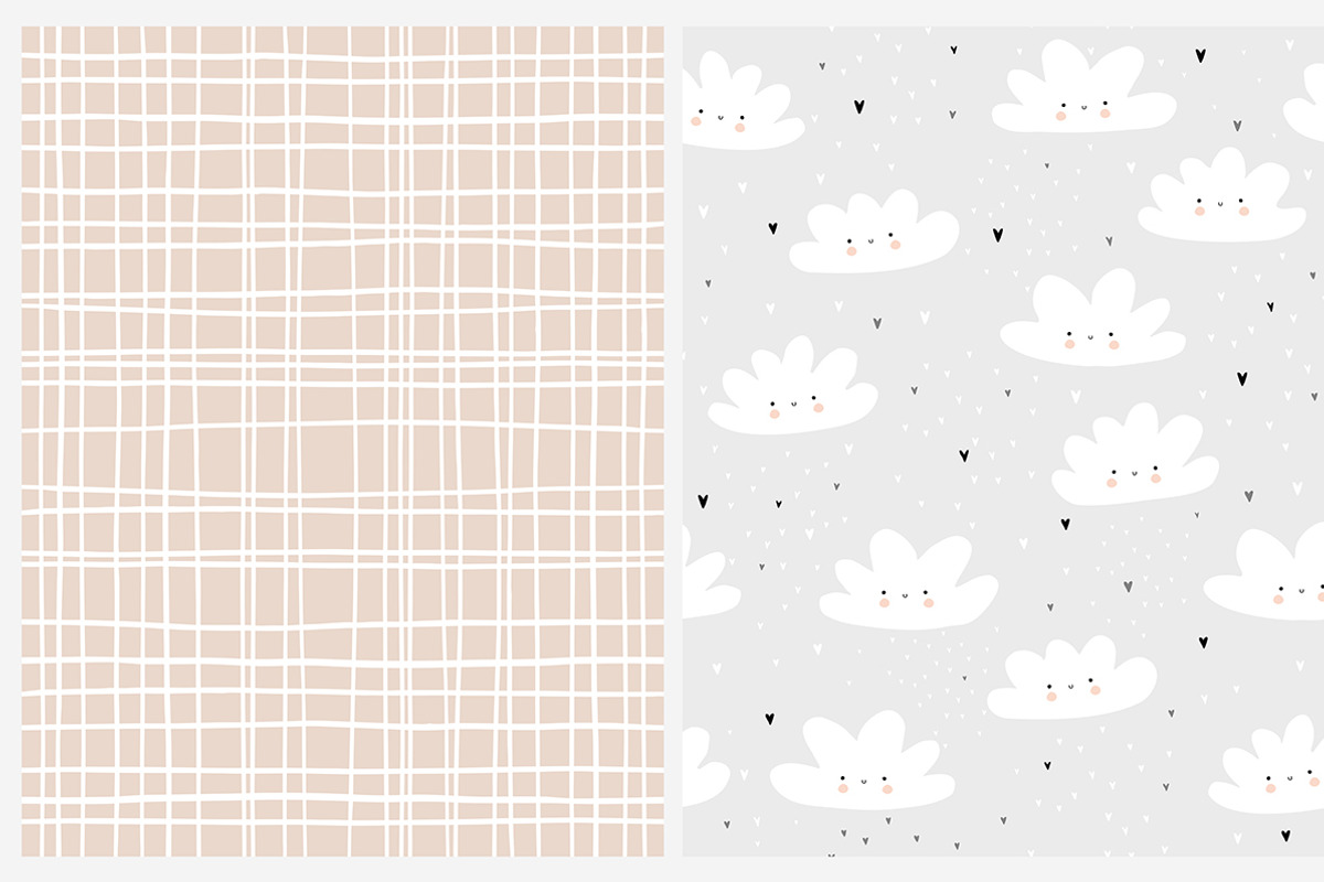 baby shower cards & seamless pattern, a Seasonal Illustration by Pokraky (Photo 2 of 6)