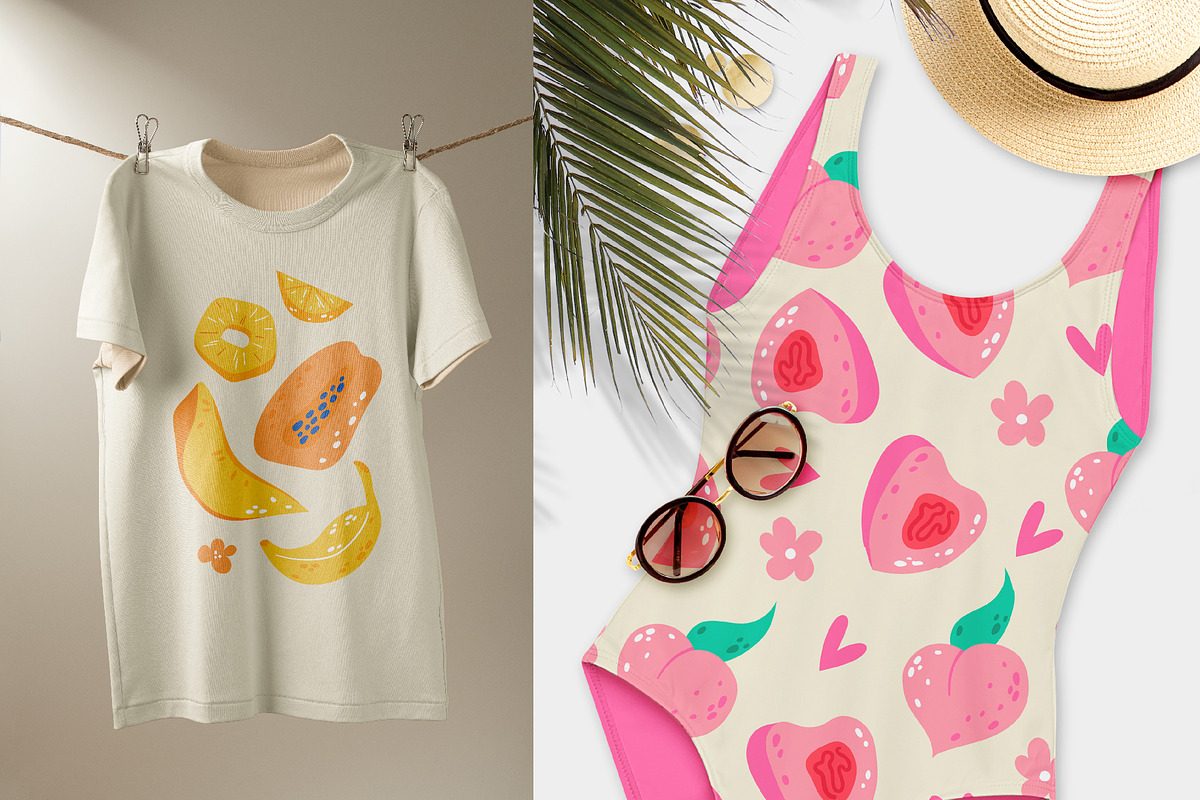Fruits | Clipart + patterns, a Food Illustration by katieromanoff_art (Photo 10 of 15)