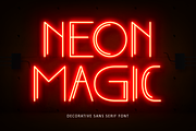 Neon Magic - Retro Sans Serif Font, a Sans Serif Font by Illushvara Design (Thumbnail 1 of 7)
