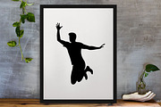 Jump People Silhouette SVG, a Person Illustration by newminddesign (Thumbnail 3 of 5)