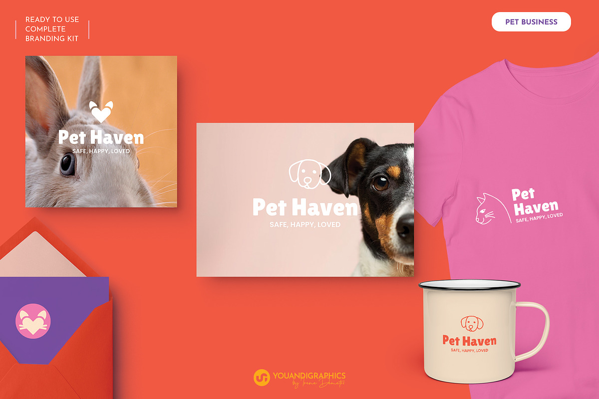 Branding Kit - Pet Business, an Object Graphic by Youandigraphics (Photo 8 of 13)