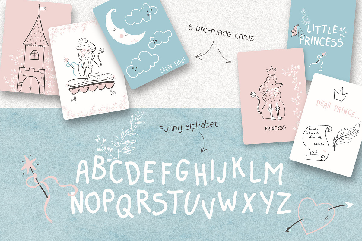 Princess♡ Illustrations & Patterns, an Illustration by Julia Shvets (Photo 3 of 6)