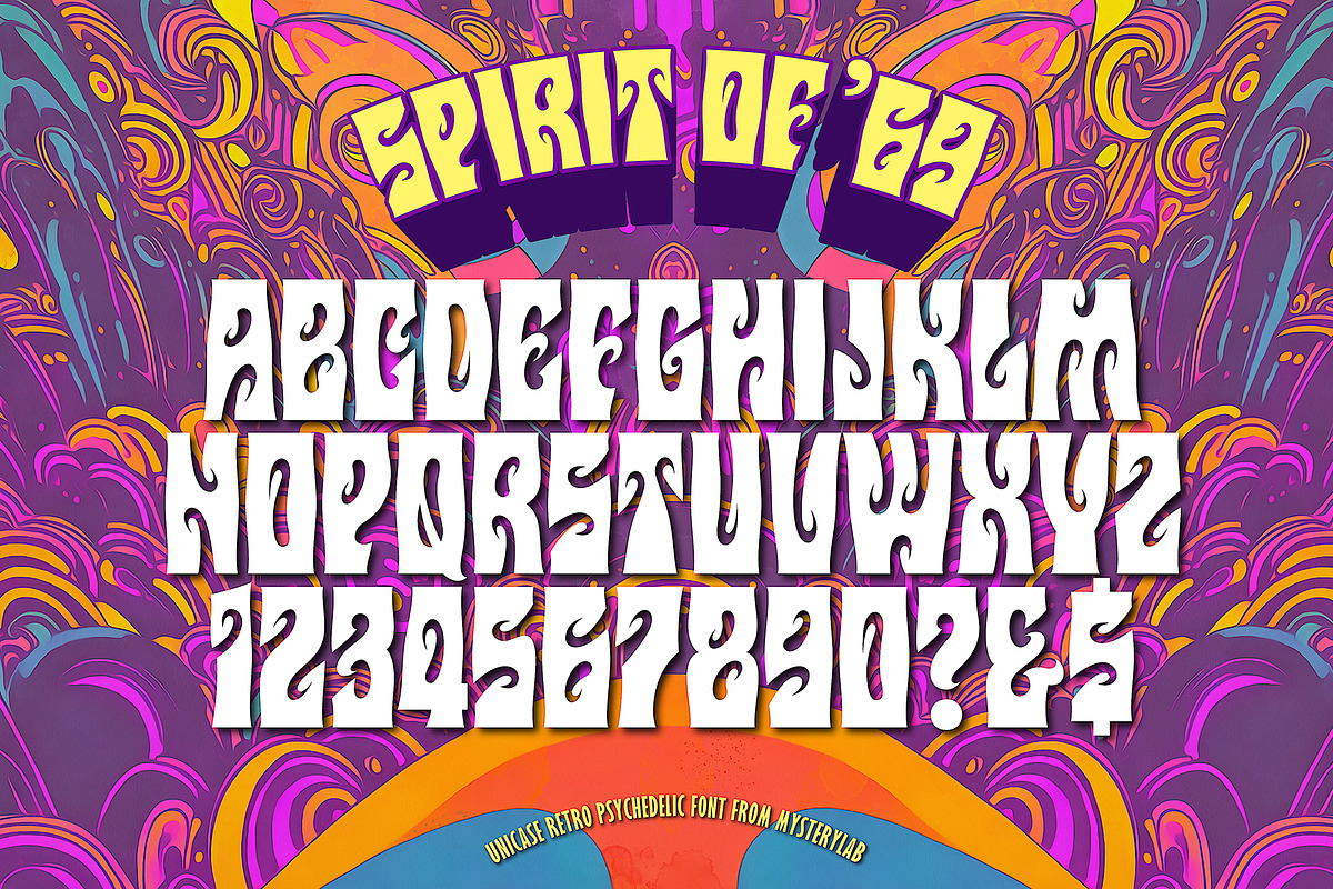 Spirit of ’69 Font, a Sans Serif Font by Mysterylab Designs (Photo 3 of 7)