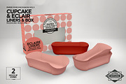 Cupcake Eclaire Liner Box Mockup, a Cups & Container Mockup by INCDesign (Thumbnail 5 of 8)