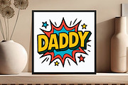 DADDY Comic Style Sublimation PNG, an Illustration by DreamCafeArt (Thumbnail 5 of 7)