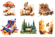 Autumn Nature Walk Clipart, an Illustration by CreationArt (Thumbnail 5 of 5)