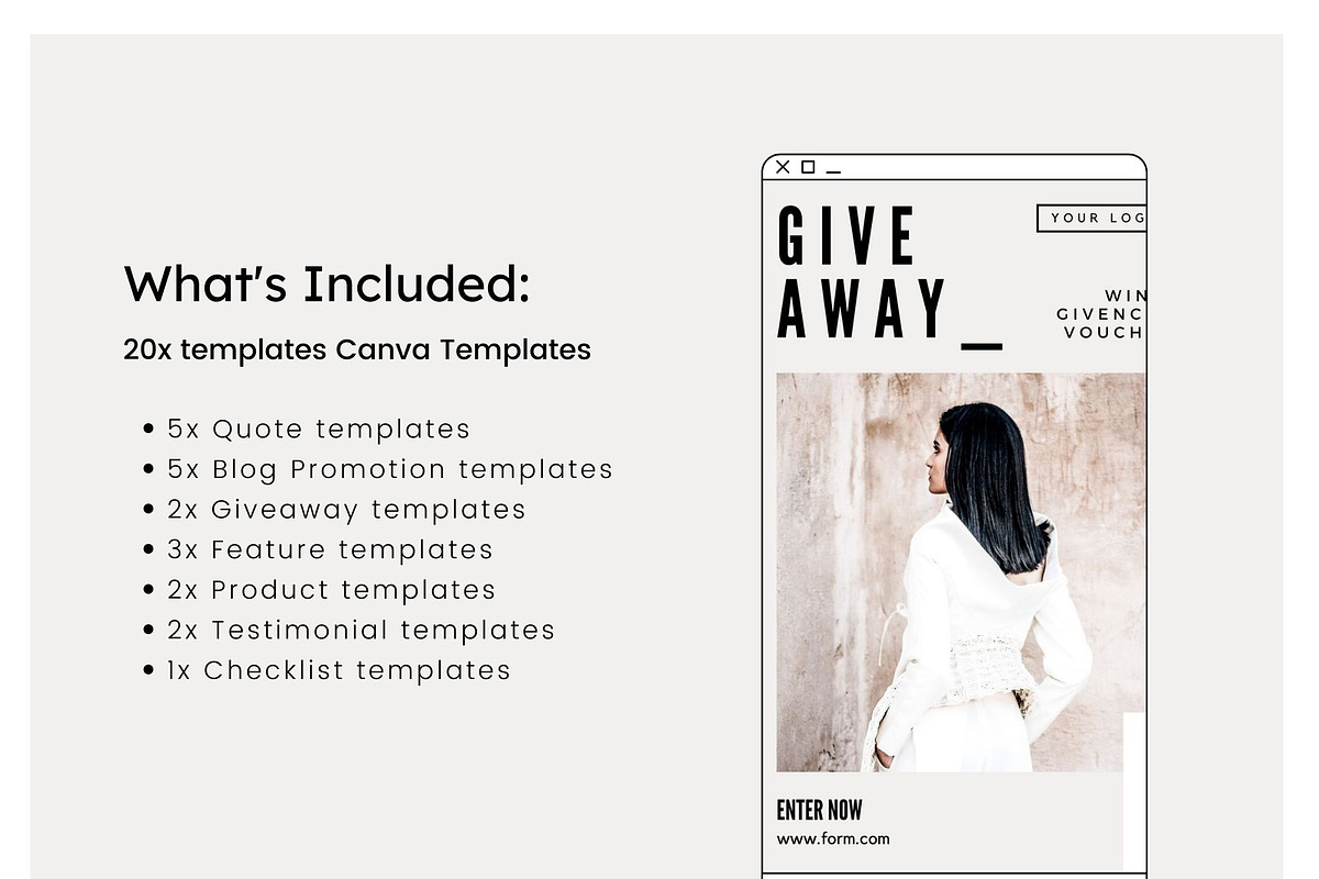 Minimalist Pinterest Canva Template, a Social Media Template by Cultive Creative (Photo 3 of 12)