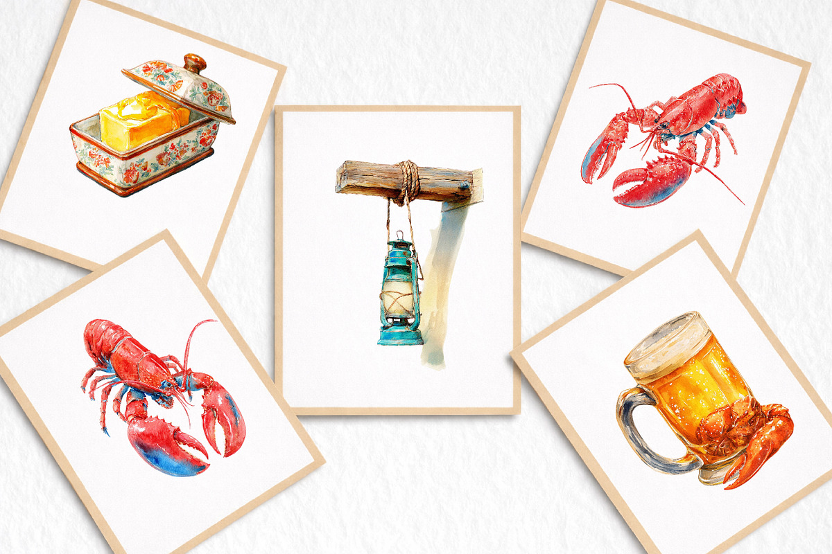 Coastal Lobster Living Clipart, an Illustration by DreamArtGraphic (Photo 7 of 8)