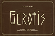 Gerotis - Greek Font Style, a Font by Typefactoryco (Thumbnail 1 of 8)