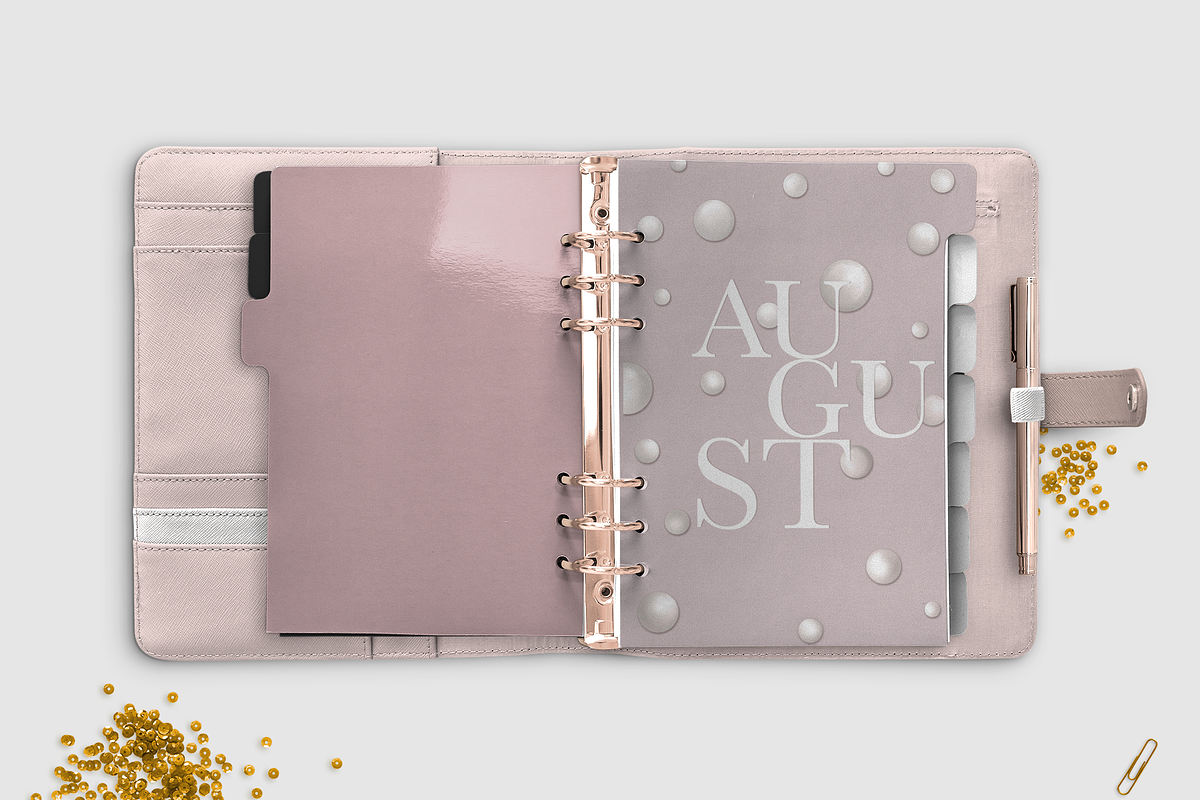 A5 Printable Planner Covers Set, a Stationery Template by The GG Shop (Photo 8 of 11)