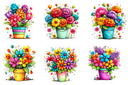 Whimsical Easter Flower Bucket Clipa, an Illustration by Designworld (Thumbnail 4 of 6)