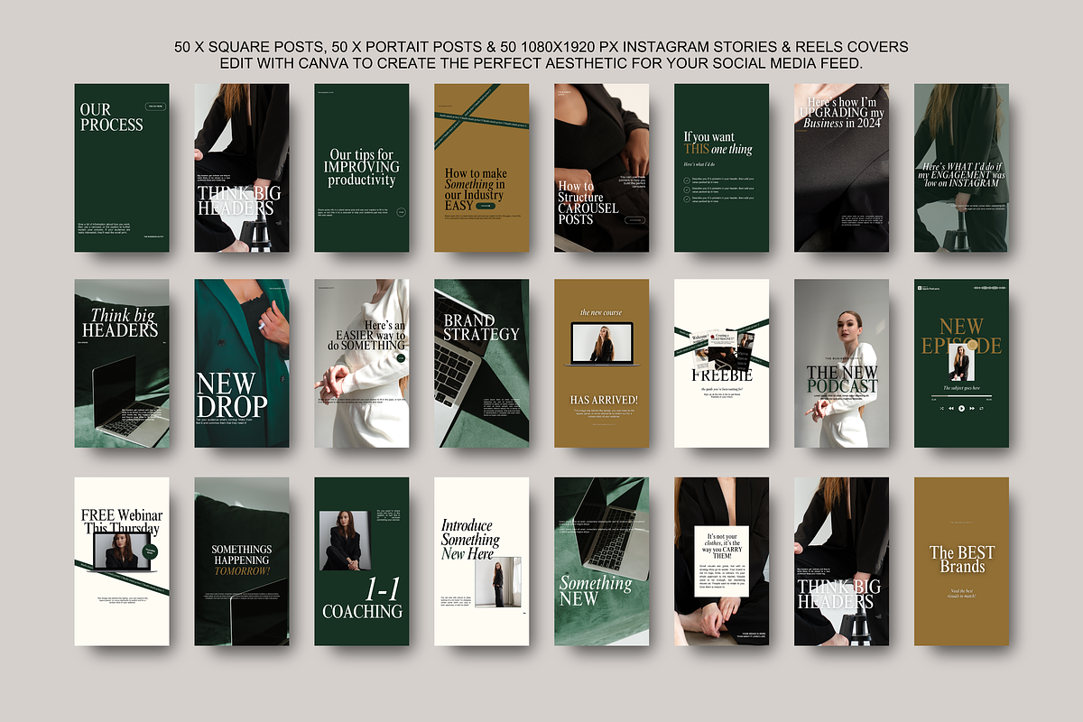Canva Instagram Posts & Stories Luxe, a Social Media Template by thebusinessoutfit (Photo 6 of 23)