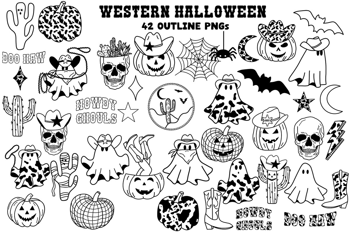 Western Halloween Clipart & Patterns, a Graphic by Brush Lab (Photo 5 of 7)