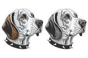 Bloodhound Dog Portrait Vector, an Animal Illustration by Ghagra (Thumbnail 2 of 4)