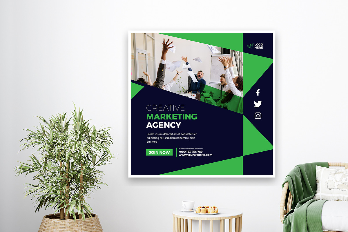 Creative Agency Social Post Banner, a Marketing Template by Tahnix Creative (Photo 5 of 6)