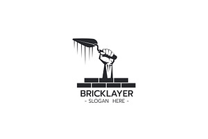 Bricklayer logo template vector