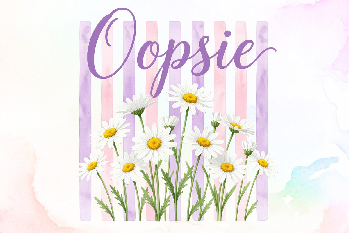 Oopsie Daisy Preppy Summer PNG, a Seasonal Illustration by Sublimation Artist (Photo 1 of 9)