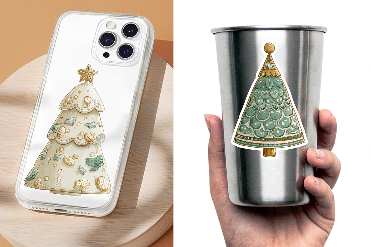 Whimsical Christmas Tree Clipart V.2, a Seasonal Illustration by V Design Creator (Photo 10 of 10)