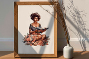 Study Black Girl Magic Clipart Set, an Illustration by Jalina Clipart Studio (Thumbnail 6 of 6)