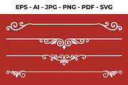 Vintage Calligraphic Dividers Set, a Decorative Illustration by nandinigraphics (Thumbnail 2 of 3)