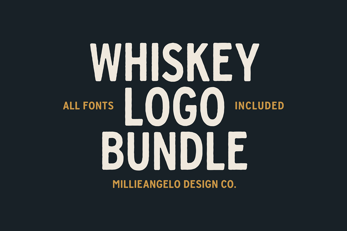 Whiskey Logo Bundle + Fonts, a Branding & Logo Template by Millieangelo (Photo 1 of 5)