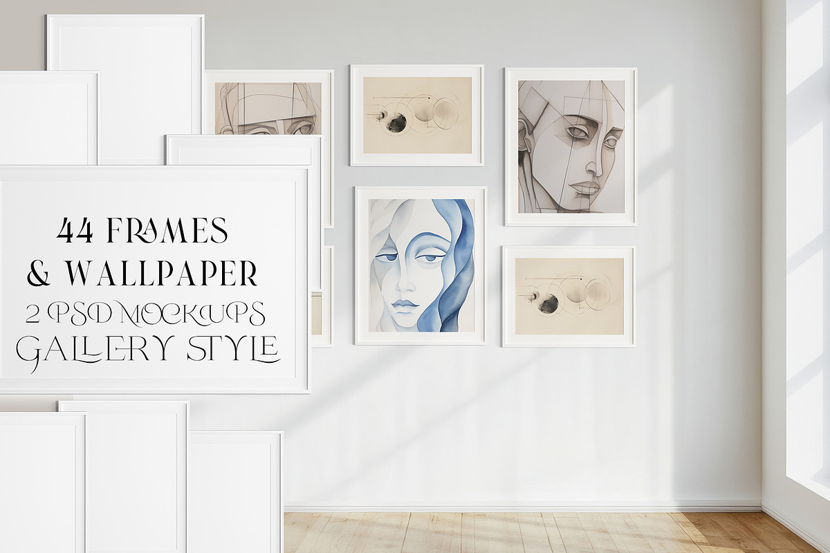 Gallery Style 44 Frames Mockups, a Product Mockup by mock-ups (Photo 1 of 16)