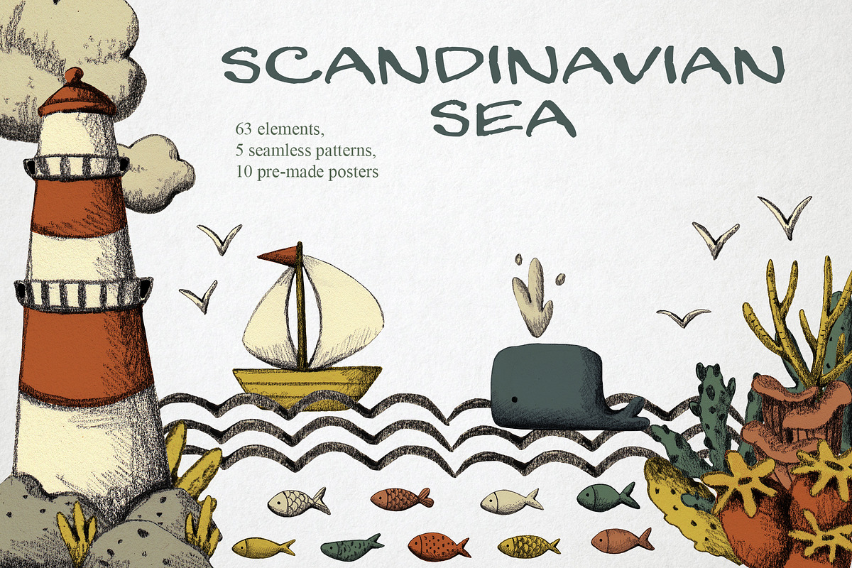 Ocean Underwater and Shore Clipart, an Illustration by LukaJreym (Photo 1 of 10)