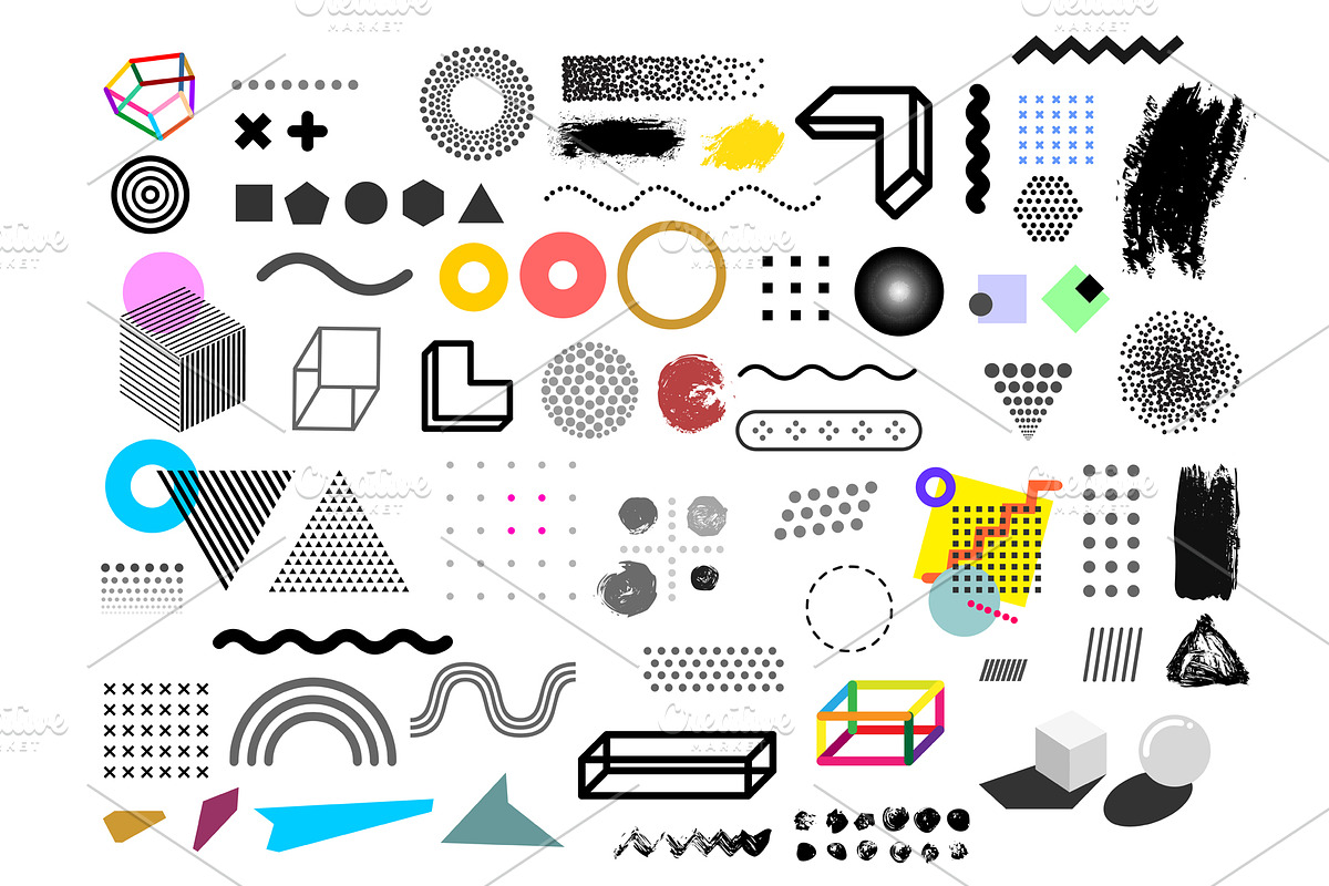 Trend halftone geometric shapes, a Texture Graphic by Vector photo shop (Photo 2 of 2)