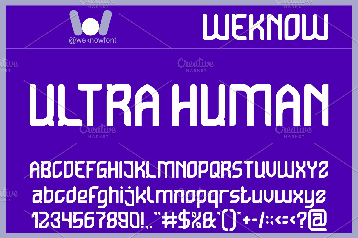 Ultra Human font, a Sans Serif Font by weknow (Photo 1 of 8)
