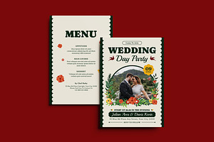 Flowrist Couple Wedding Invitation, an Invitation Template by iDoodle Studio