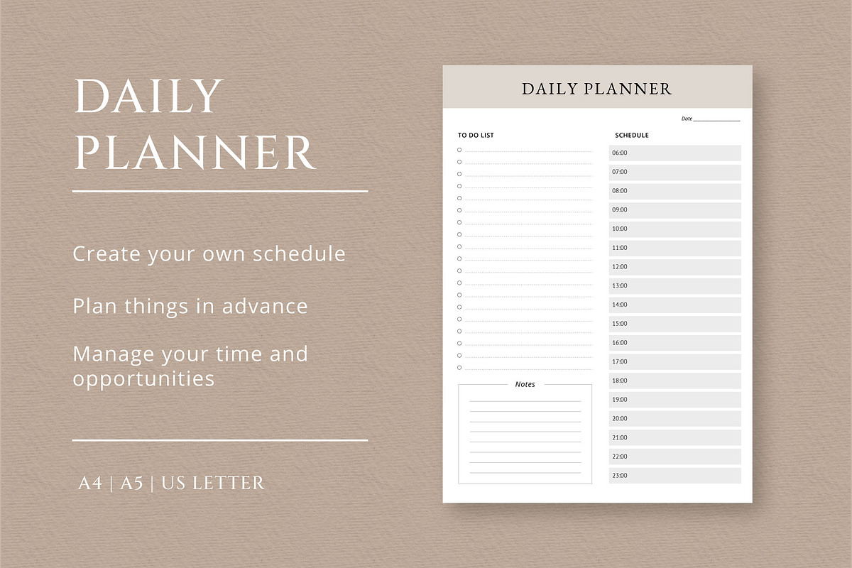 Daily & Weekly Planner, a Stationery Template by Anatartan Design (Photo 3 of 6)