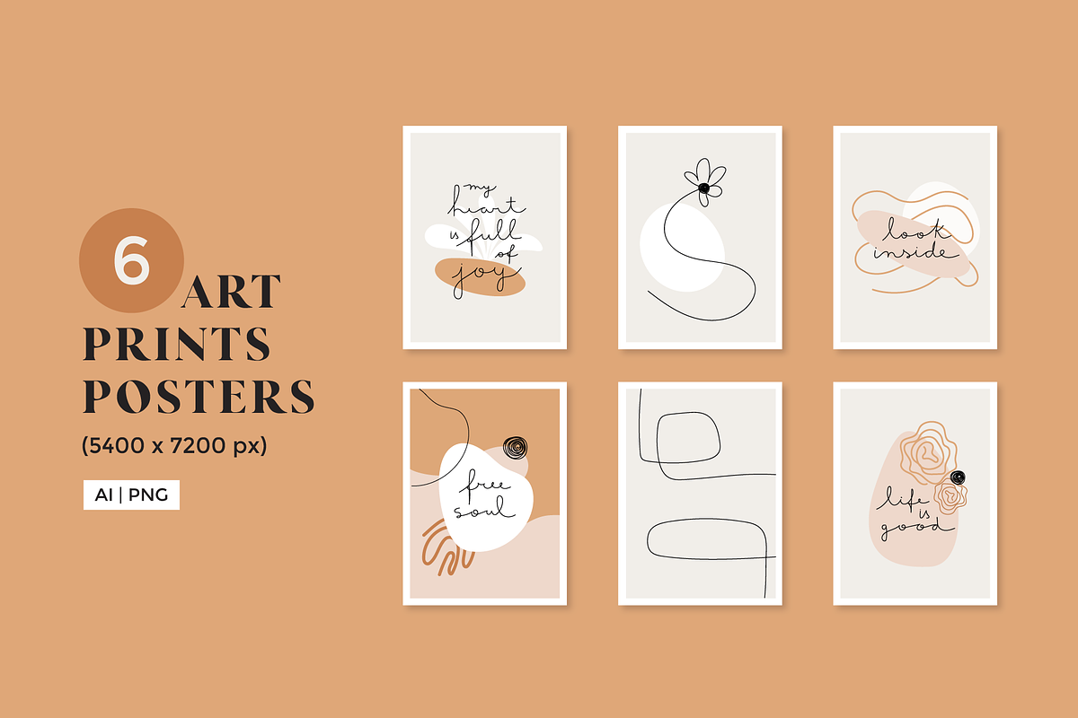 Hand-drawn words | Pre-made posters, an Illustration by designerbianca (Photo 3 of 7)
