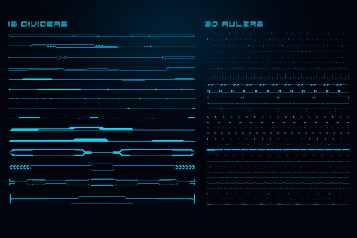 Sci Fi UI Elements, an Object Illustration by Olga Ryzychenko (Photo 4 of 7)